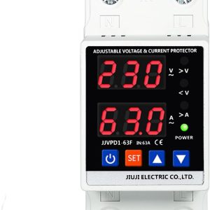 Voltage Protection, Adjustable Overvoltage Protection Undervoltage Protection Overcurrent Protection with Dual Display 2P 63A 230V