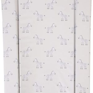 Red Kite Unisex Animal Tree Changing Mat 74 x 48 x 3.5 cm with Embossed Padded Edges (Zebra White/Grey)