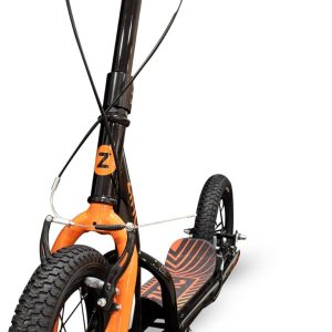 Zinc BMX Scooter for Kids Ages 6+ – 12 Inch Big Wheel Stunt Scooters with 360 Degree Handlebar Spin, Height Adjustable, Front & Rear Brakes, Steel Frame, Off-Road Tyres
