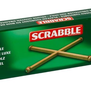 Ideal Scrabble: Classic Deluxe Wooden Rotating Tray to Easily Rotate Your Game Board | Classic Games | Word Games |, Wood