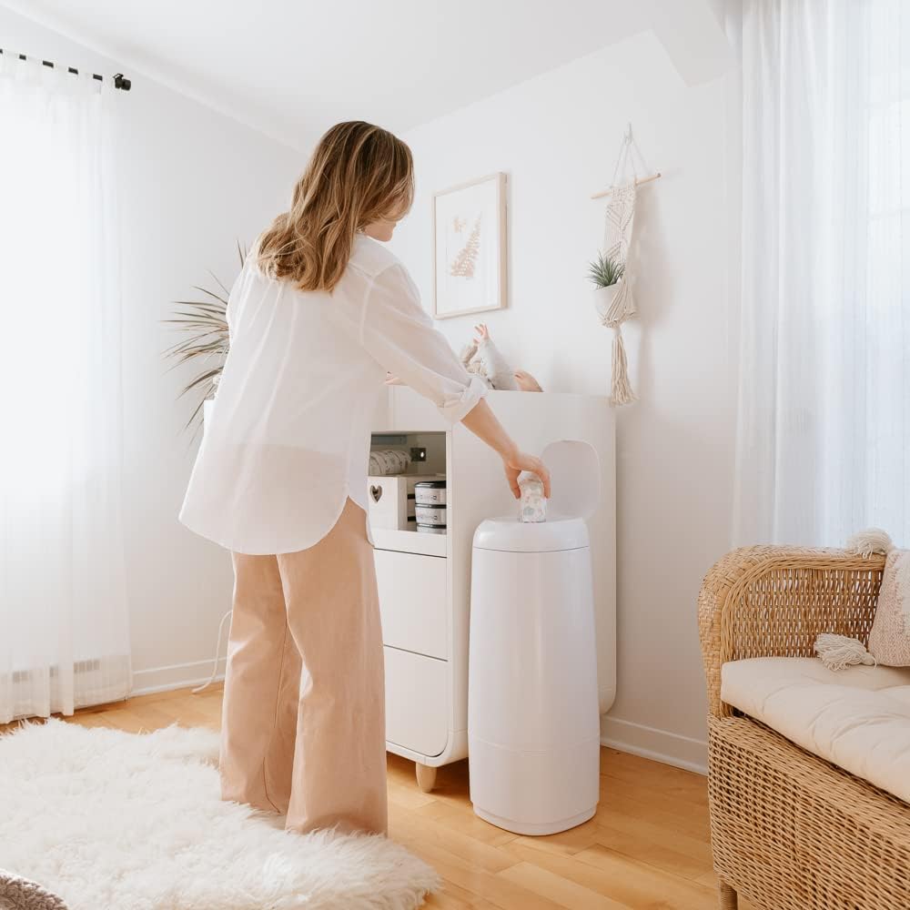 Angelcare Dress Up Diaper Bin White XL - Image 2