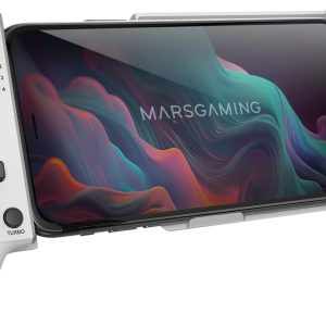 Mars Gaming MGPX, Gamepad Bluetooth 5.0 2in1, RGB Neon, Dual Vibration and Turbo Function, Smartphone Support Up to 6.8 Inches, Multifunction Controller Compatible with PC, Android, iOS and Consoles