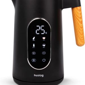 Electric Water Kettle 1.7 L, Temperature Control 40–100 °C, LED Touch Screen, 4 Modes, Keep Warm Function, Stainless Steel, Anti-Antical, Base 360°, 2200W, Black