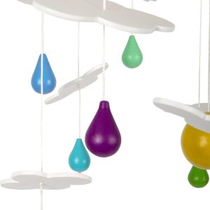 Small Foot Wooden Rainbow Mobile Toy for Toddlers and Babies, 12335 Toy, Multi-Colour