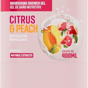 Dicora Urban Fit | Shower Gel Citrus & Peach | Nourishing Body Wash with Vitamin C and Natural Extracts | Size 400 ml