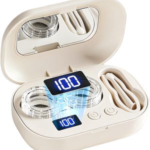 Máquina de Limpieza Ultrasónica para Lentes de Contacto | Portátil Eléctrico Ultrasónico para el Hogar – Organizador Cotidiano de Lentes de Contacto – para Gimnasio Oficina Exterior Hotel Deportes Run
