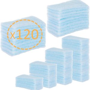 120 Disposable Soap Sponges for Babies, Children and Adults – Sensitive Skin, pH Neutral – Pack of 5 Packs of 24 Units