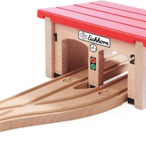 Eichhorn Rail Train 100006502 Locomotive, 6 Pieces, FSC Certified Beech Wood, Can Be Installed with Other Railway Systems
