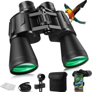 BAK4 High Power 20×50 HD Waterproof Binoculars for Bird Watching, Hunting, Football and Concerts