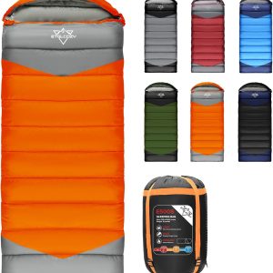 0 Degree Winter Sleeping Bags for Adults Cold Weather Portable Lightweight Sleeping Bags for Boys Girls Camping Backpacking Hiking with Waterproof Compression Sack 3-4