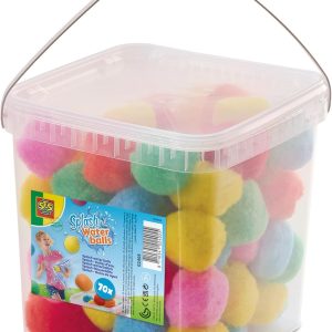 SES Creative 02405 – Many Splash Balls – 70 Reusable Water Balloons in the Bucket – Use the Bucket to Fill Your Water Balls – For Kids Ages 3+