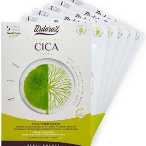 Ardaraz Repair Moisturizing Face Mask with Cica Concentrate and Hyaluronic Acid Face Masks with Powerful Moisturizing and Anti-Wrinkle Action Pack of 5