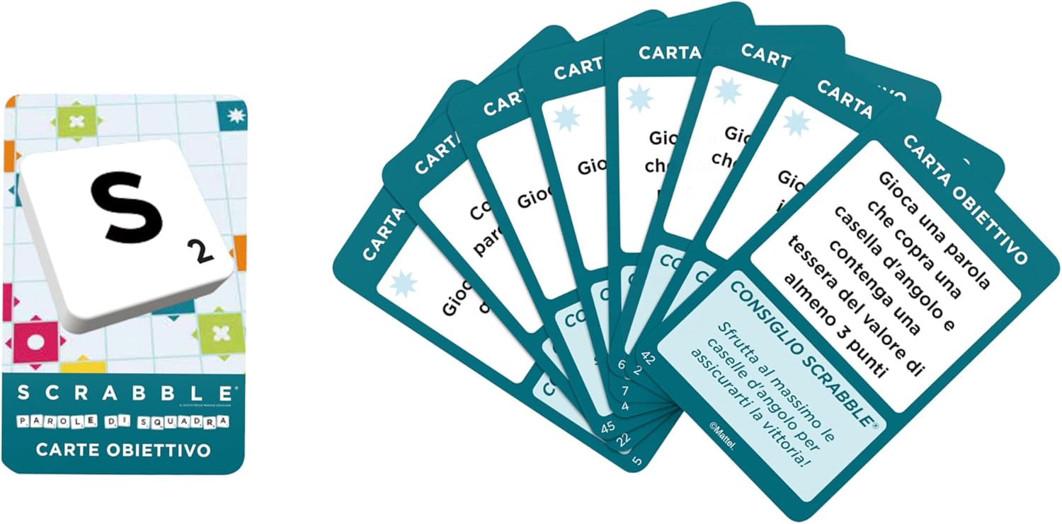 Mattel Games Scrabble 2 in one, Italian version, HXW03 - Image 6