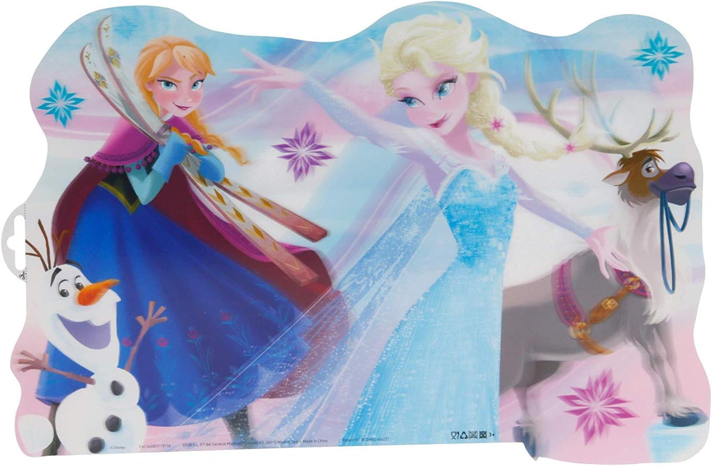 2010 Frozen Placemat; Reusable Plastic Product; BPA Free; Dimensions 43x29cm