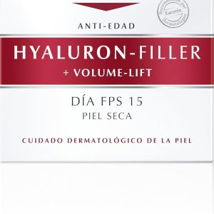 Eucerin Hyaluron-Filler + Volume-Lift Dry Skin Day Cream SPF 15 (50ml), Anti-Wrinkle Cream with Instant Face Lift Effect with Hyaluronic Acid Filler