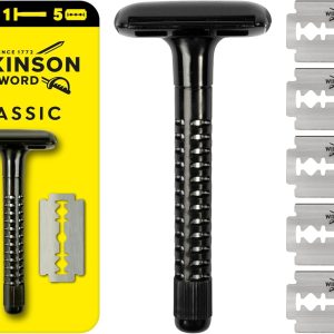 Wilkinson Sword Classic Men’s Classic Shaver + 5 Double Edge Razor Blades