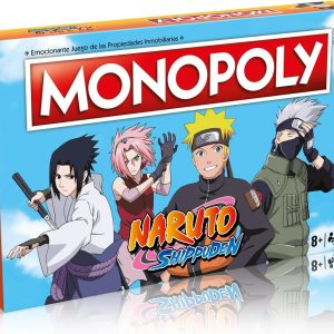 MONOPOLY Juegos de Mesa – Edición Naruto: 2-6 Jugadores, Juegos Infantiles y para Adultos, Perfecto Regalo, Ideal para Noches de Juegos, Desde 8+ Años