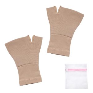 Wrist and Thumb Support, 2 Pcs Thumb Support for Arthritis, Sprains, Hand Instability, Right and Left Wrist Wraps, Compression Gloves for Women and