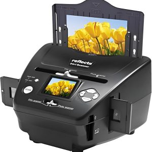 Reflecta 3-in-1 Scanner for 35mm Film, Negative Scanner and Photo Scanner, 8MP CMOS Image Sensor, 2300 dpi Resolution, 2.4 Inch LCD Display, Auto/Manual Exposure Correction