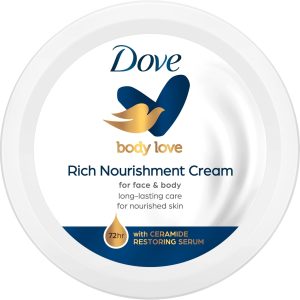 Dove 3 in 1 Body, Hands and Facial Moisturizer, Intense Nutrition, Long Lasting 72.h with Ceramides Restores Serum for All Skin Types, 75 ml