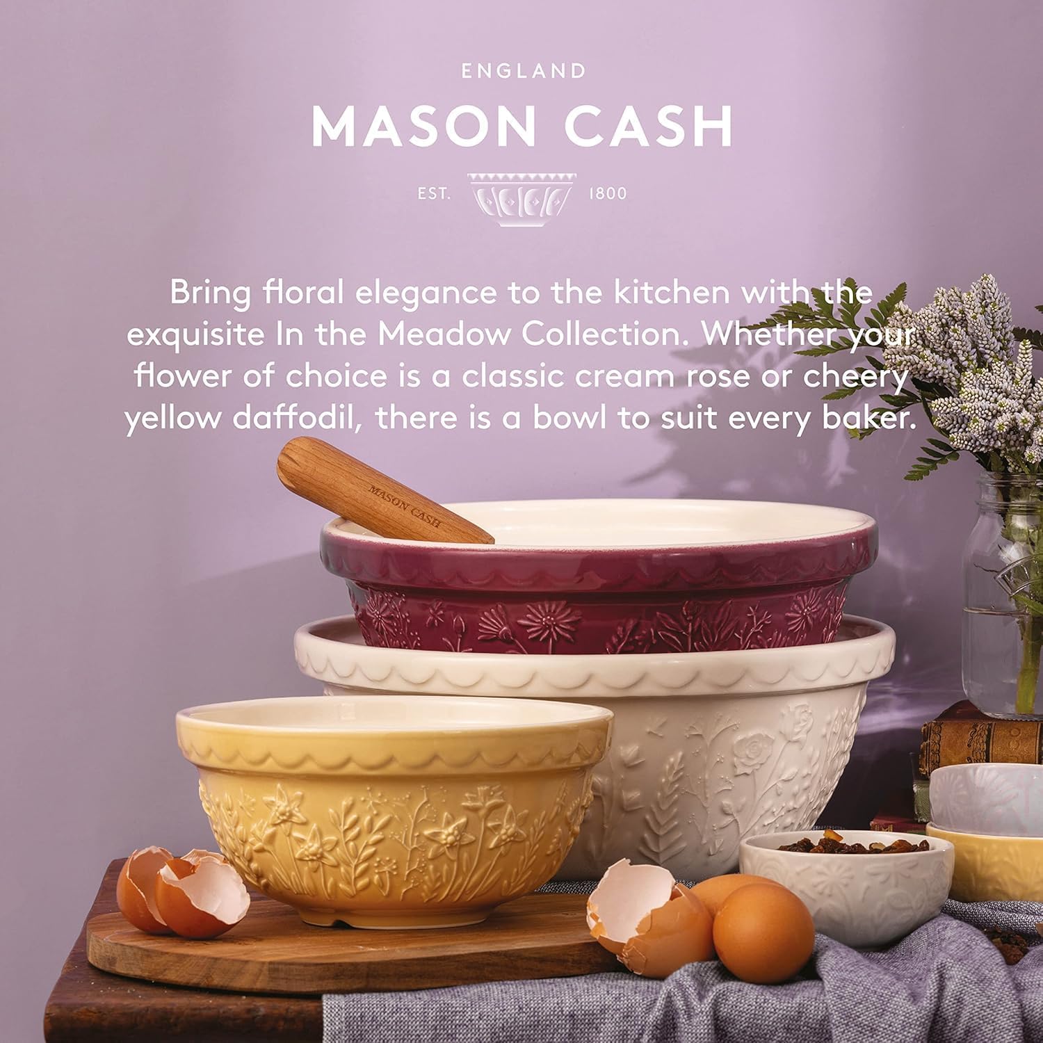 Mason Cash in The Meadow Rose Mixing Bowl 29cm - Image 8