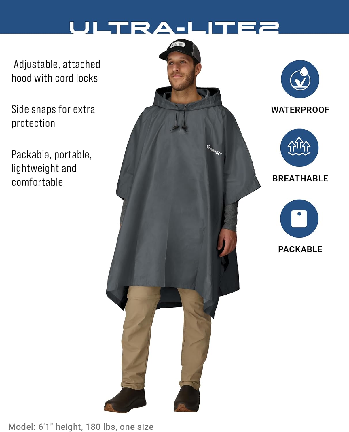 FROGG TOGGS Ultra-lite2 Men's Waterproof Breathable Raincoat (1 Pack) - Image 3