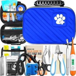 EVERLIT Pet First Aid Kit | Veterinarian Approved Animal Care Kit with 95 Pieces of Medical, Outdoor & Emergency Supplies for Treating Dogs, Cats |