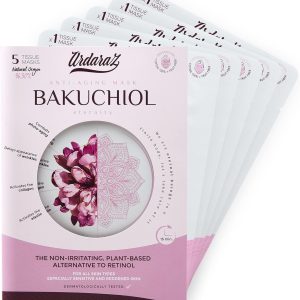 Ardaraz Anti-Wrinkle Moisturizing Face Mask with Bakuchiol, Vegetable Retinol, and Hyaluronic Acid – Face Masks Remove Wrinkles and Cleanse Pores – Pack of 5