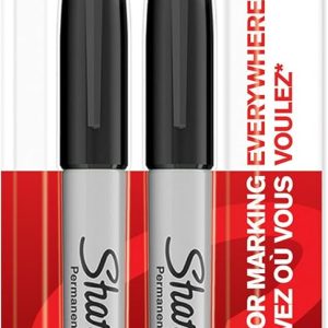 Sharpie permanent markers | fine tip | black | pack of 2 markers | ideal school supplies