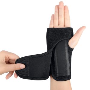 Wrist Brace, Adjustable Breathable Reversible Wrist Brace for Carpal Tunnel Syndrome, Arthritis and Tendonitis (Black-Rught)