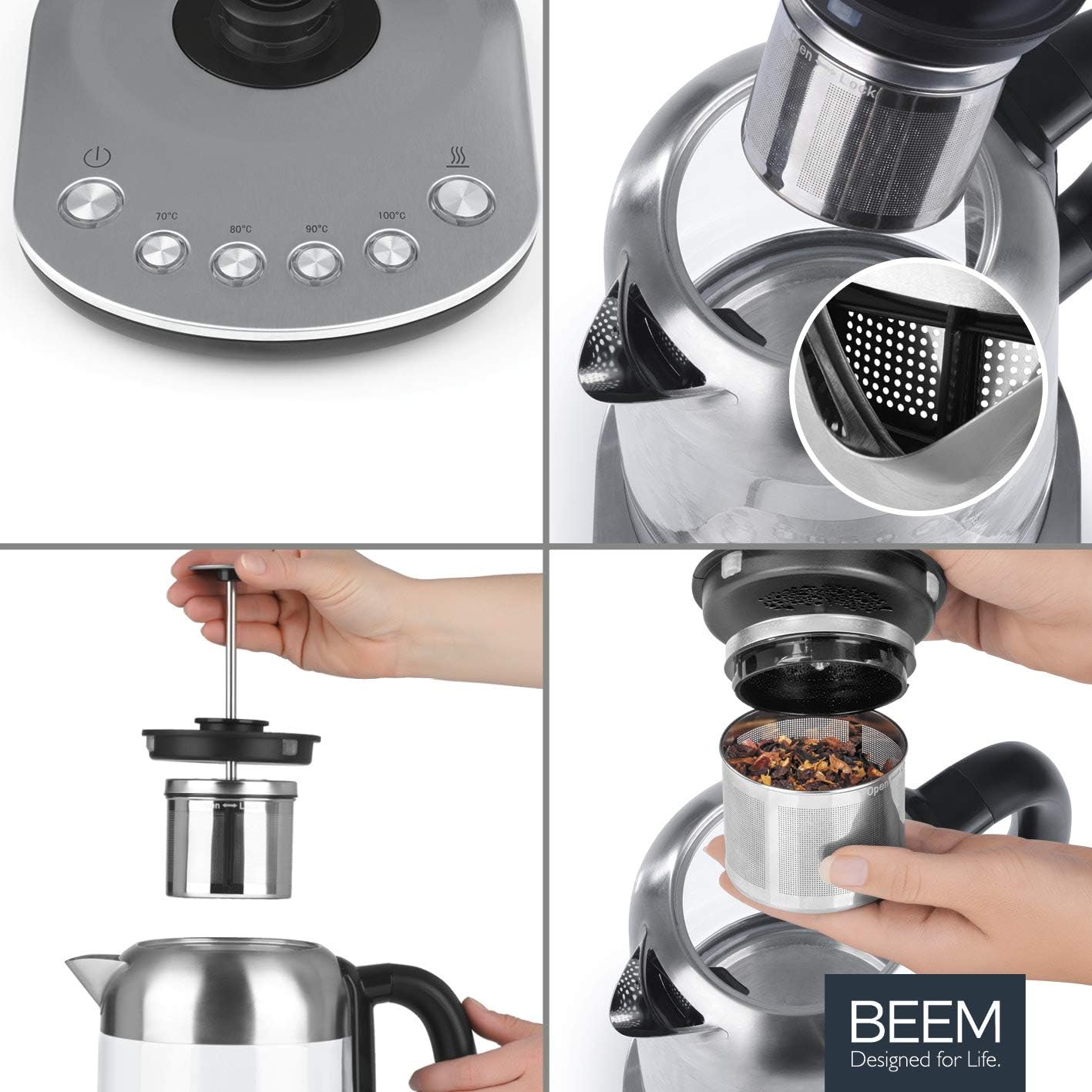 BEEM 07919, Stainless Steel Tea Strainer Water Kettle - Image 4