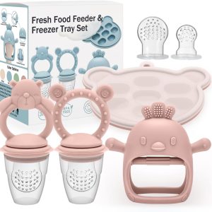 CLDY Baby Food Storage Container, Fruit Pacifier, Silicone Fruit Dispenser, Breast Milk Teething Paddle, BPA Free, Suitable for Safe Self-Feeding