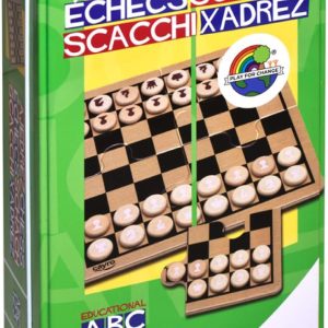 Cayro – Chess – + 5 Years – Metal Box – Triple Educational Board Game for Children and Adults – Board 12 x 19.5 x 5 cm – Ideal for 2 Players