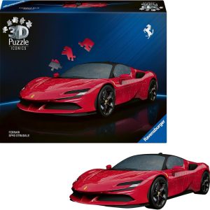 Ravensburger – Puzzle 3D Adults Ferrari SF90 Stradale | 3D Puzzles for Adults | 108 Pieces DIY Model Kits | Adult Gift