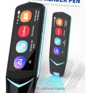 NEWYES Pen Scanner| Freestanding Wireless| LCD Touch Screen| OCR Reading Pen| Multilingual Translator| Voice & Scan to Text
