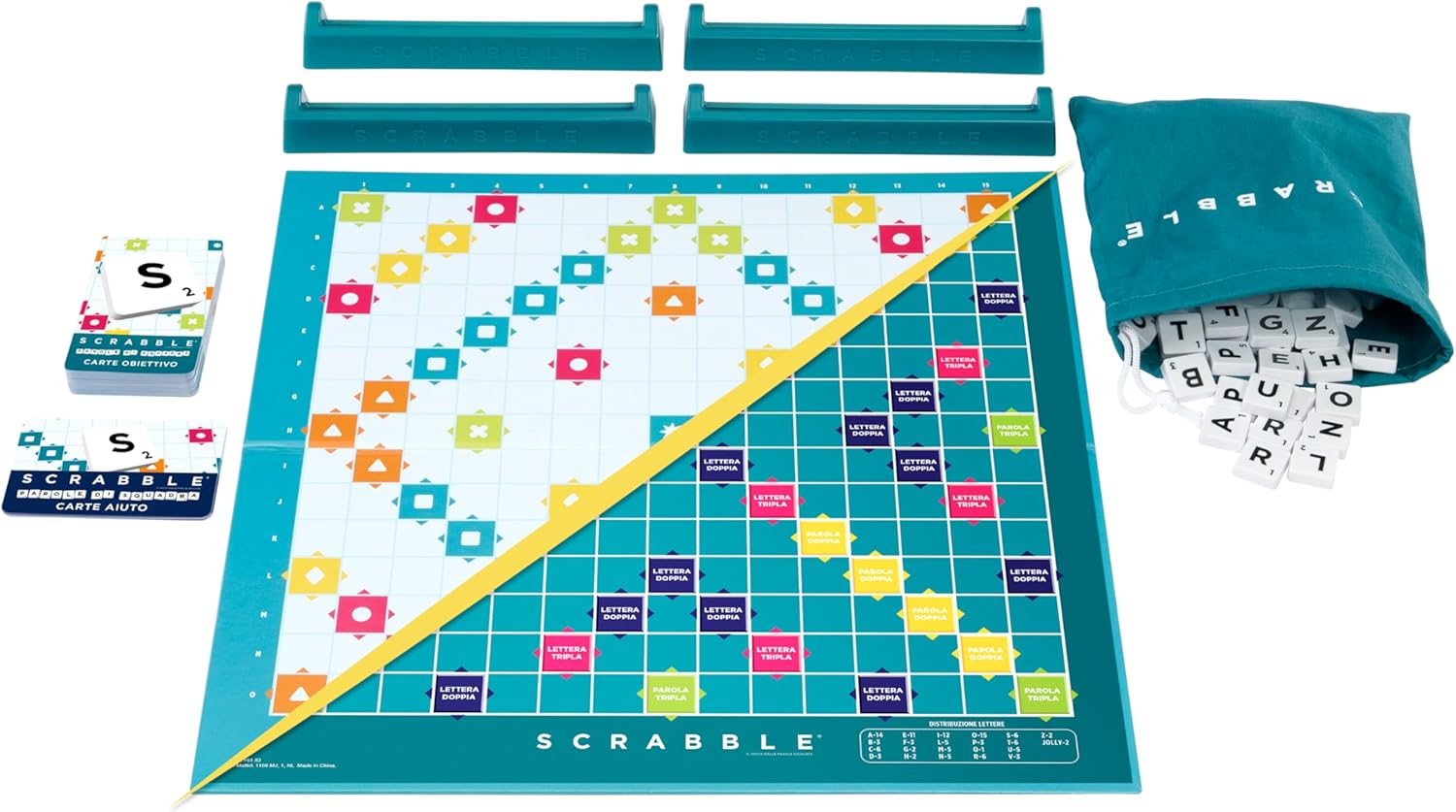 Mattel Games Scrabble 2 in one, Italian version, HXW03 - Image 5