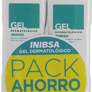 Inibsa Geles Dermatological Gel 1000 ml, Shower Gel for Skin and Hair Care, Dermatological Saver, Pack of 4 (4 x 1000 ml)