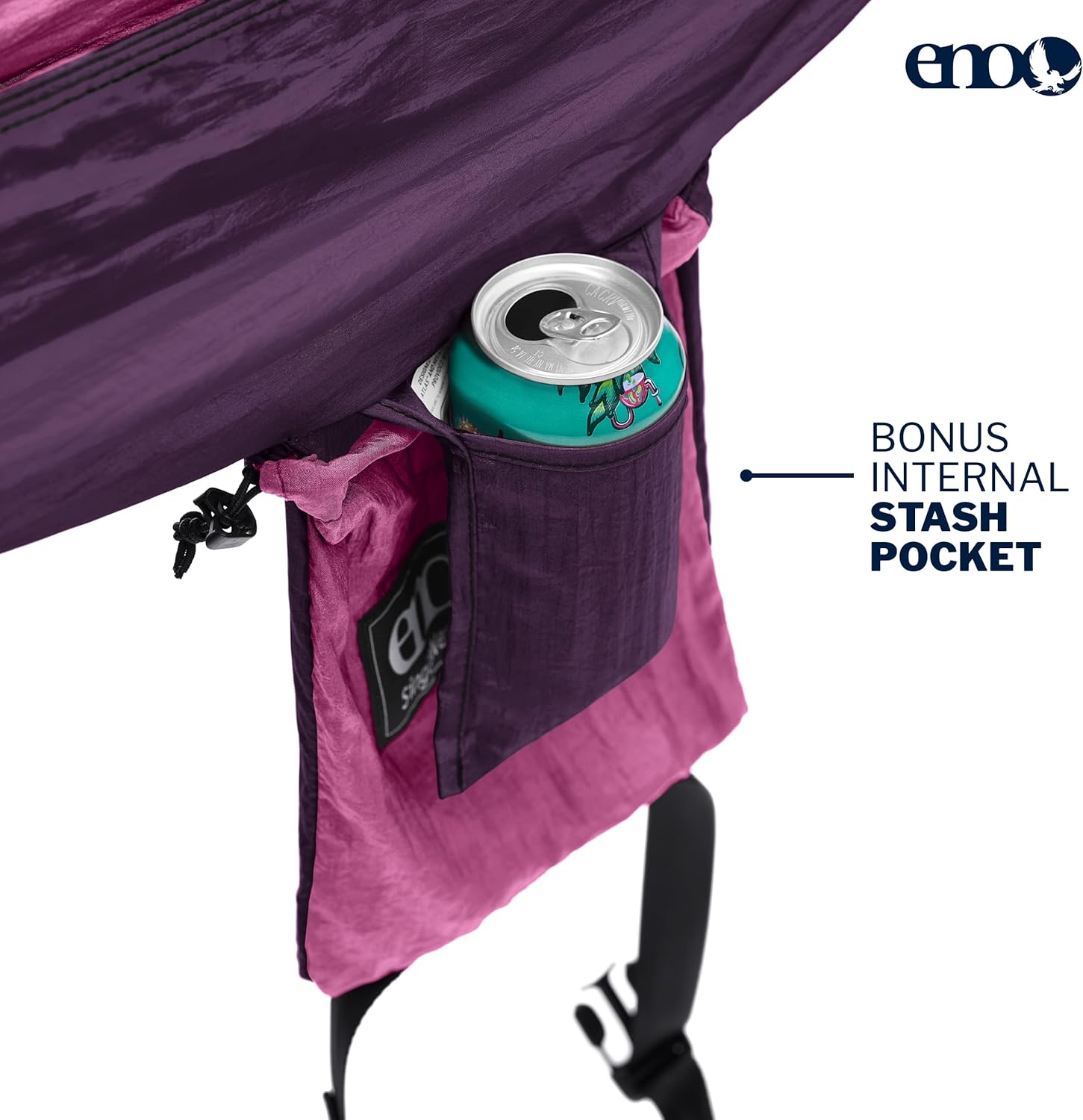 ENO, Eagles Nest Outfitters SingleNest Lightweight Camping Hammock, Berry/Plum - Image 3