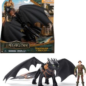Dreamworks Dragons – Dragon and Viking Figure Pack: Toothless and Hiccup of How to Train Your Dragon – Articulated Action Figures – 6074007 – Toys Children 4 Years + – Gift Child 4 Years +
