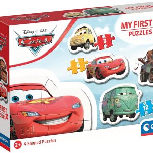 Clementoni Cars progressive 3-6-9-12 pieces, My First Puzzle, Assorted Colours
