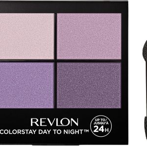 Revlon – ColorStay Day to Night Eyeshadow Quad, Eyeshadow, 4 Tone Palette Matte & Shimmer Finish, Powder & Cream Formula, Up to 24h, Water Resistant, All Skin Types, Seductive Tone