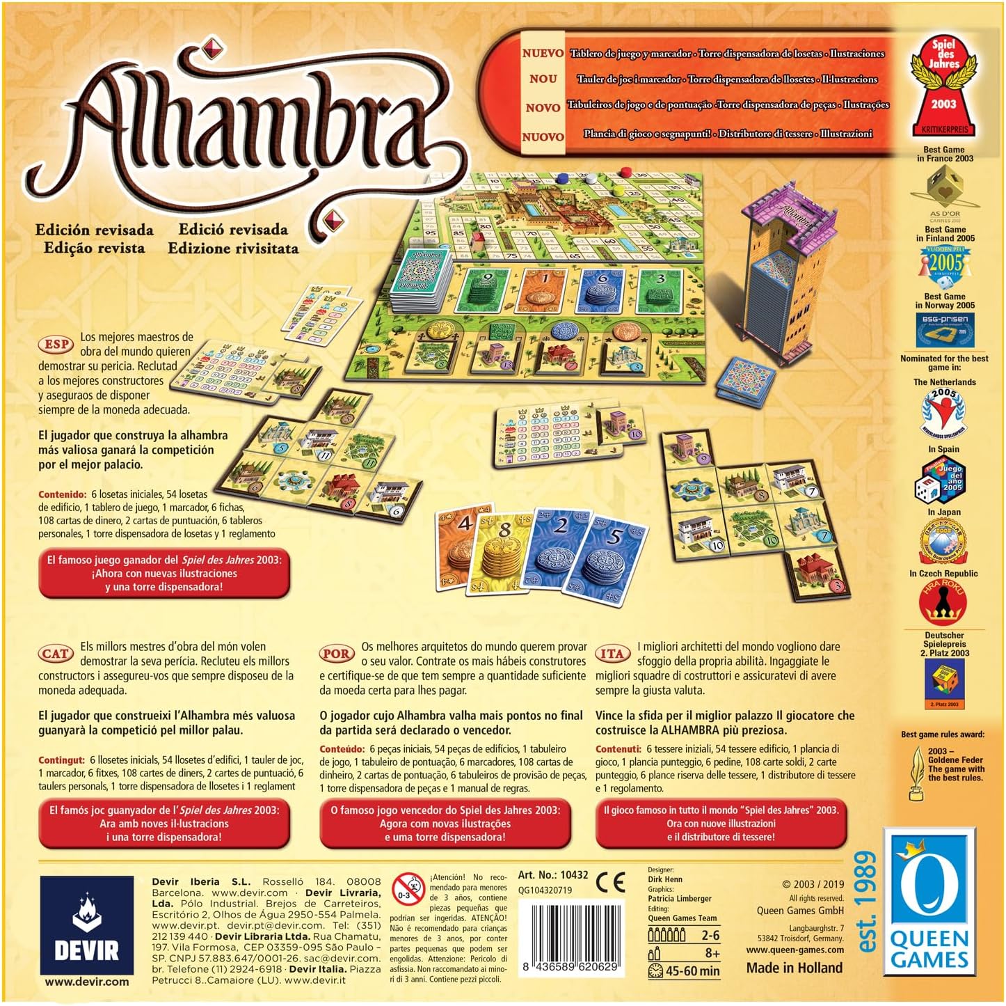 Devir Alhambra - Second Edition (Queen Games BGALHA2) - Image 3
