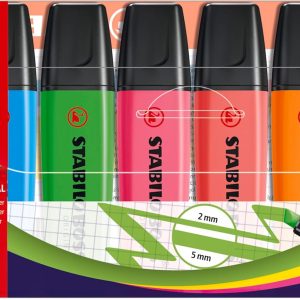 STABILO Fluorescent Marker – Pencil Case with 6 Colours