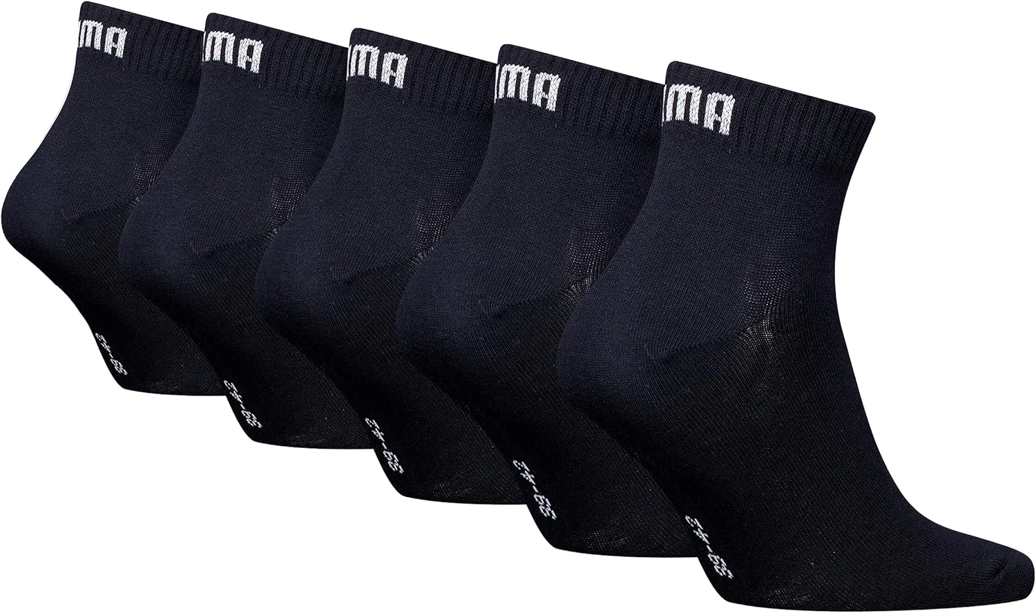 PUMA Unisex Quarter Plain Socks Unisex Adult (Pack of 5) - Image 2