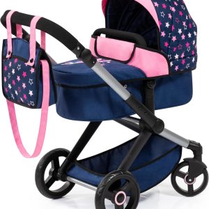Bayer Design 17016AA Xeo Combi Doll Stroller, Bag, Blue, Pink, Fairy