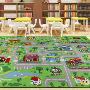 Capslpad Play Mat Non Slip Machine Washable Kids Room Decor