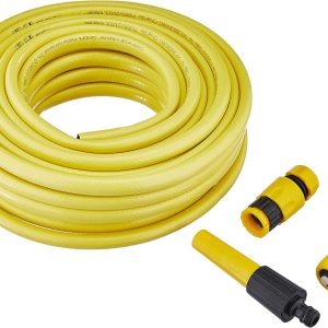 Meister Schlauch Kreuzgewebe, 13 mm (1/2 inch) – 20 m length – Incl. Connections – For watering small areas – Fingerprint and abrasion resistant – UV/Man resistant