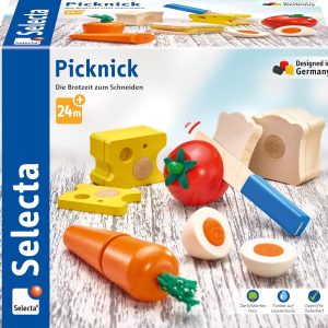 Selecta 62020 13 Pieces Picnic Velcro and Cutting Toy