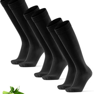 DANISH ENDURANCE Bamboo Knee High Socks Classic Soft Breathable 3 Pack