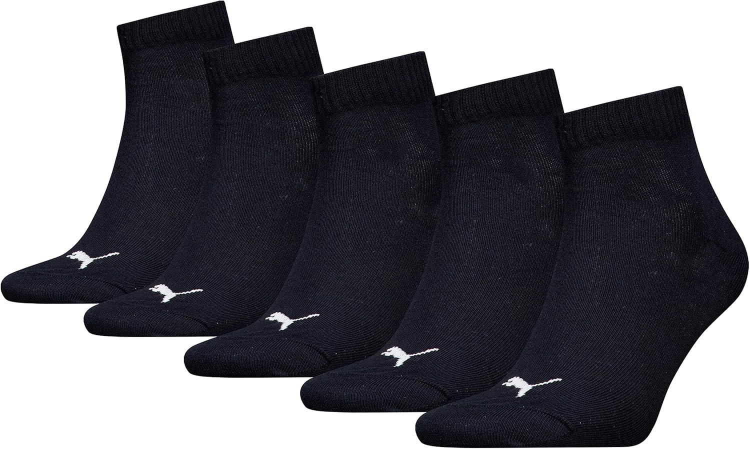 PUMA Unisex Quarter Plain Socks Unisex Adult (Pack of 5)